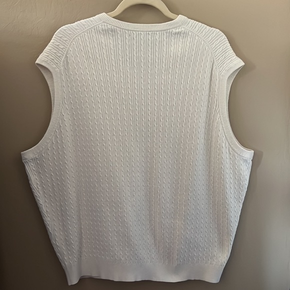 Nordstrom Men’s sweater vest color cream 100%cotton Vneck size XL - Picture 6 of 12